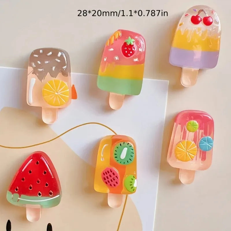 6-Piece Fruit and Ice Cream Magnetic