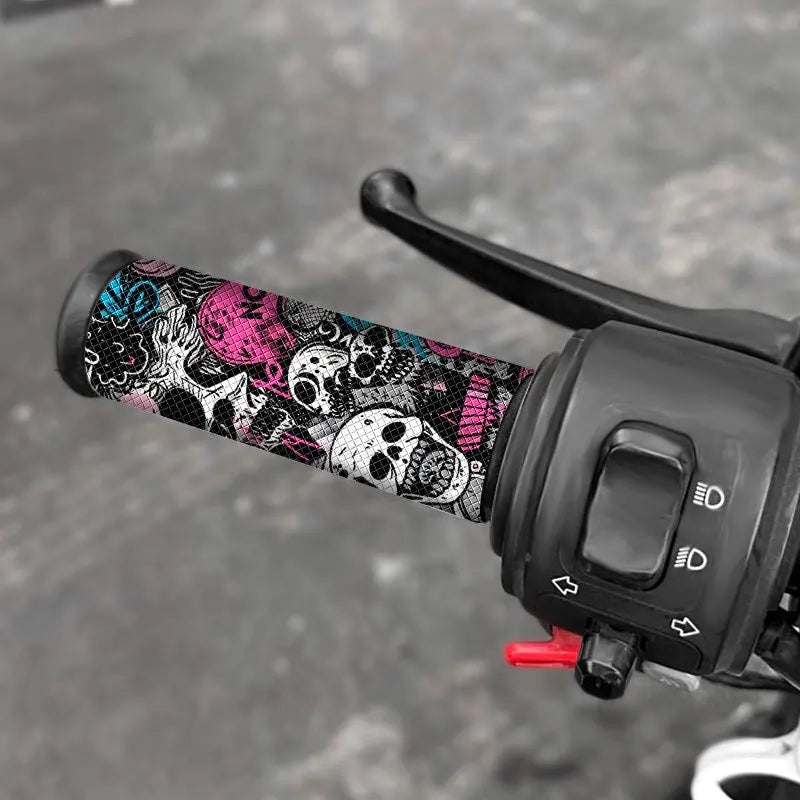 2PCS Graffiti Skull Motorcycle Stickers