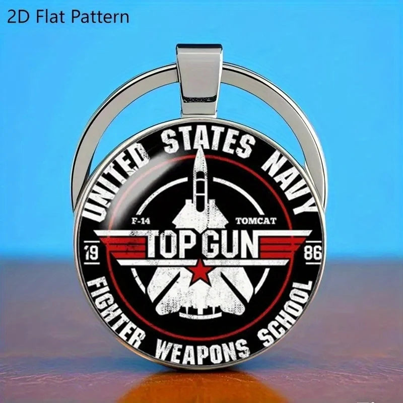Top Gun Navy Zinc Alloy Keychain