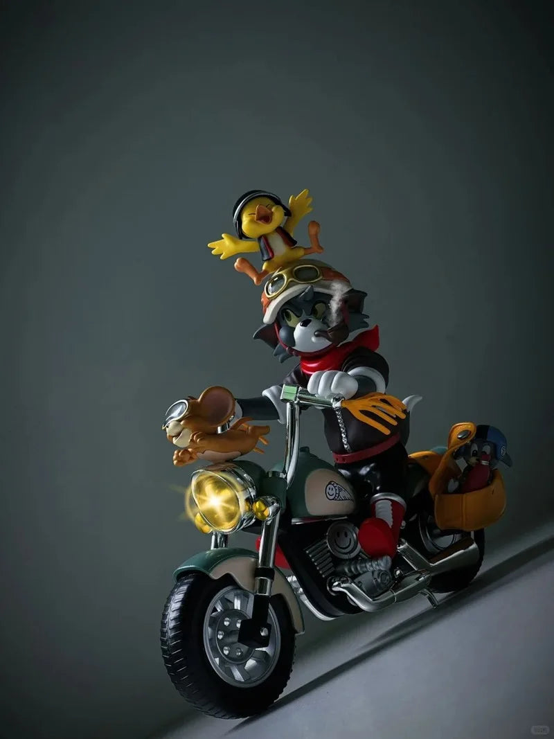 Tom And Jerry Action Figure Retro Motorcycle