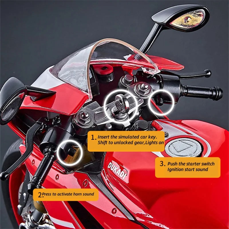 Key Start  Sports Motorcycle With Spray Sound Light