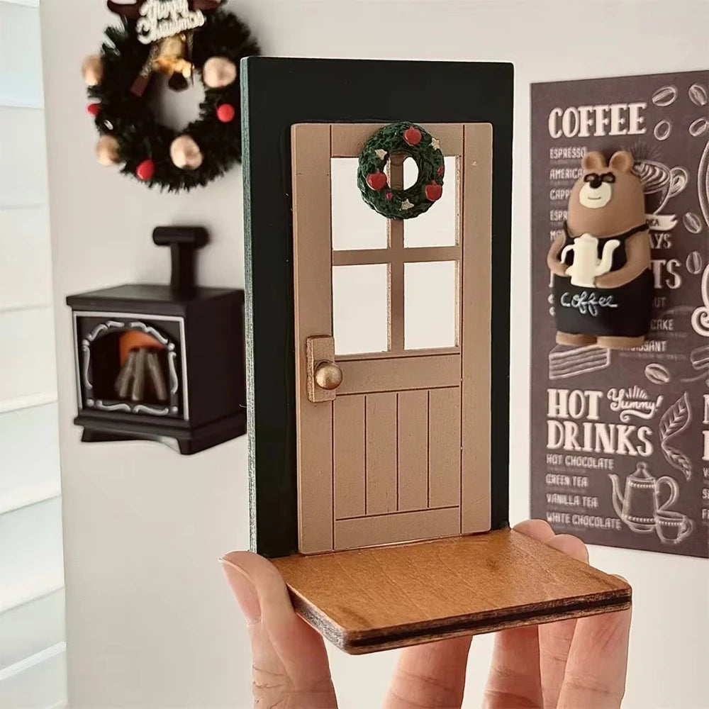 Mini Cat Fireplace Refrigerator with LED