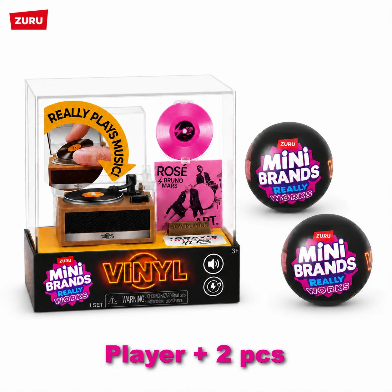 Mini Brands Vinyl Player Blind Box Plays Music Surprise Ball Toy