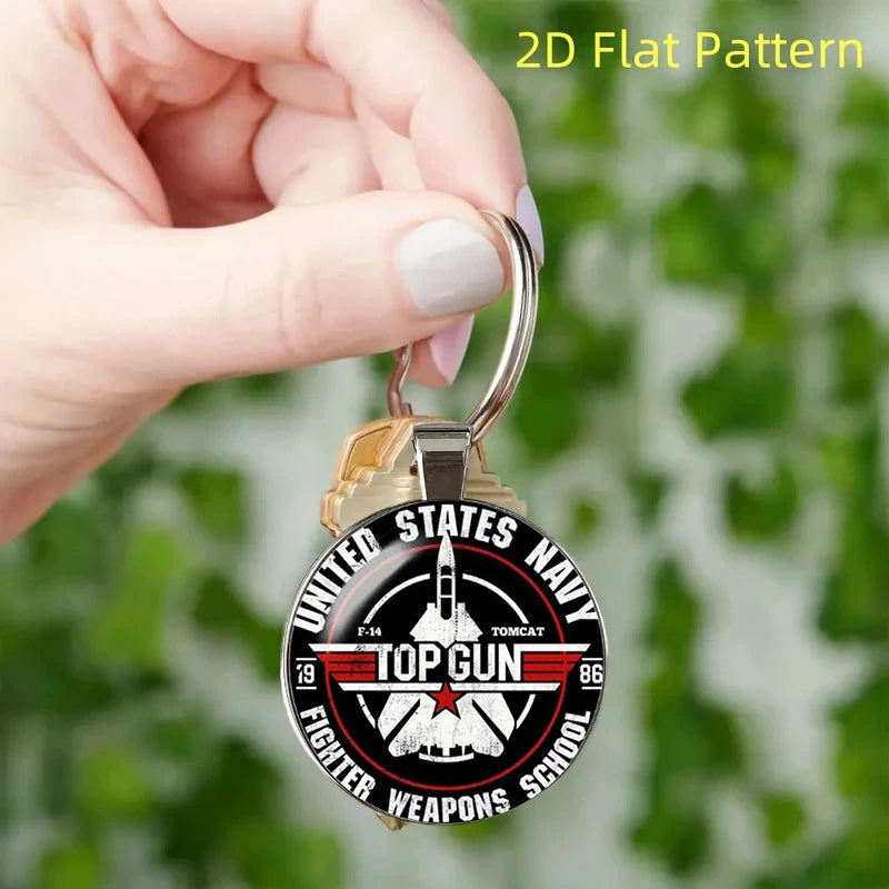 Top Gun Navy Zinc Alloy Keychain