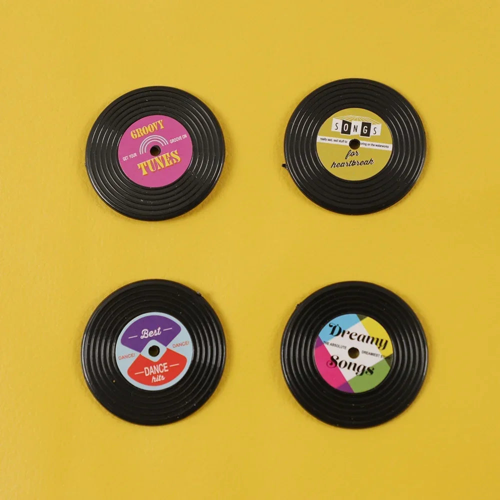 4Pcs/Pack Vintage MixTape Turntable Record