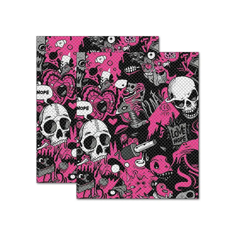 2PCS Graffiti Skull Motorcycle Stickers