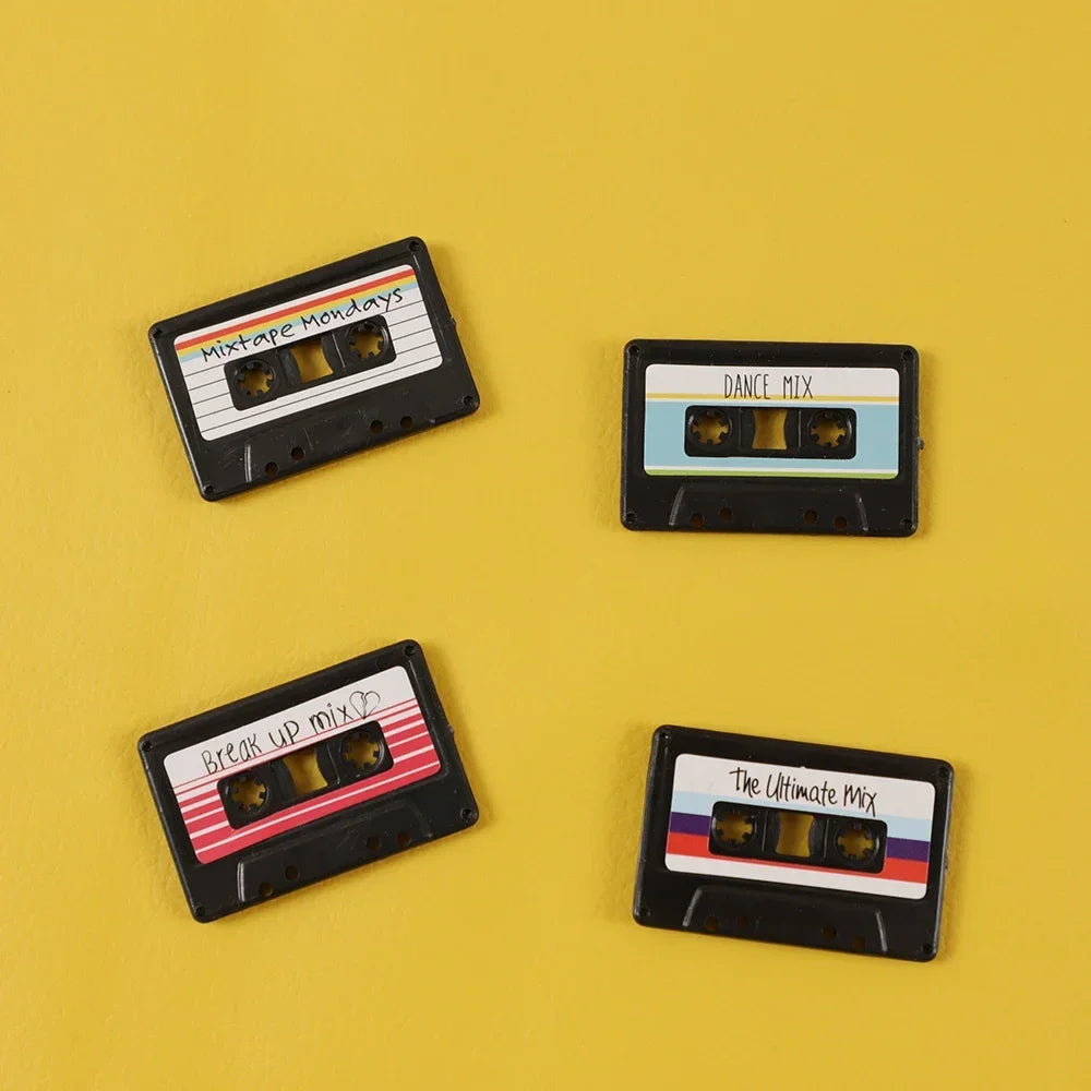 4Pcs/Pack Vintage MixTape Turntable Record
