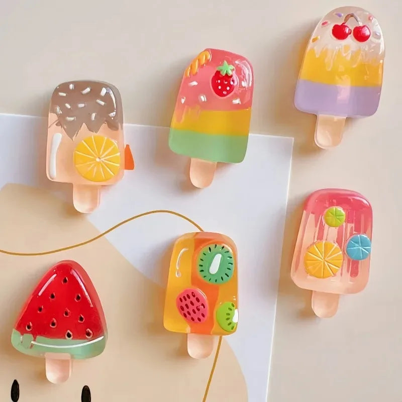6-Piece Fruit and Ice Cream Magnetic