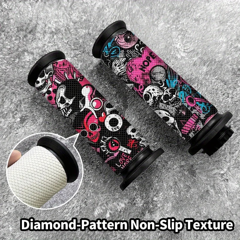2PCS Graffiti Skull Motorcycle Stickers