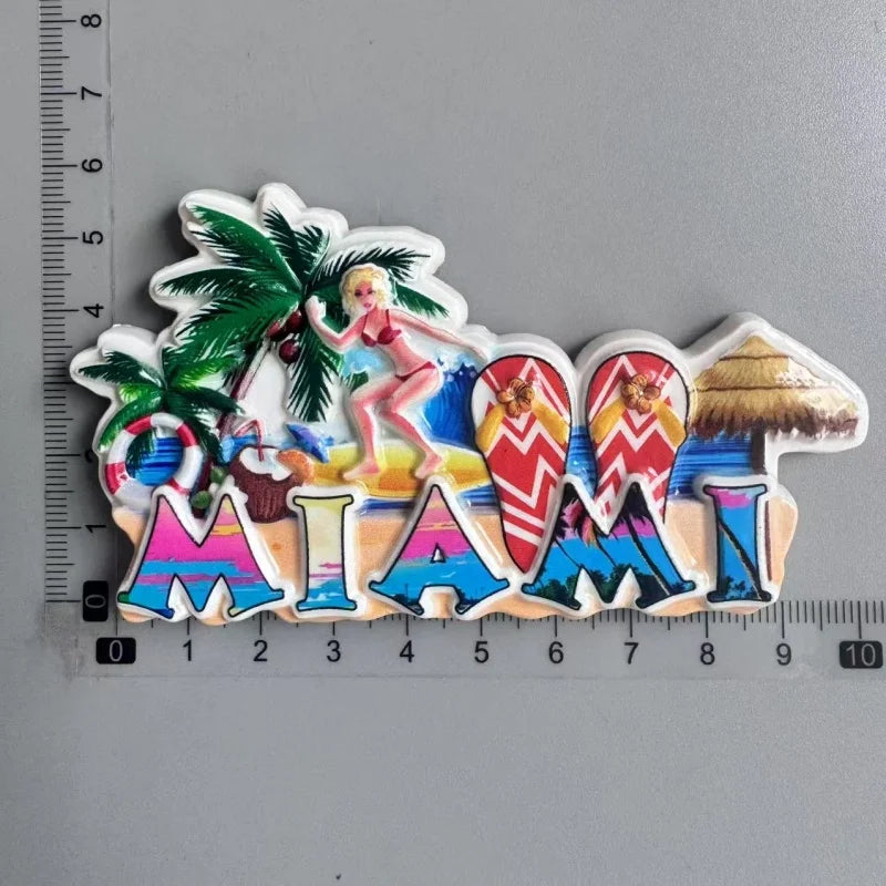 Miami Sunset  magnet fridge