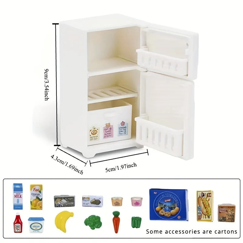 Mini Food Refrigerator Magnets Set of 17pcs
