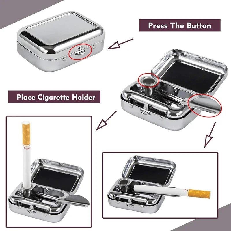 Car Mini Metal Ashtray