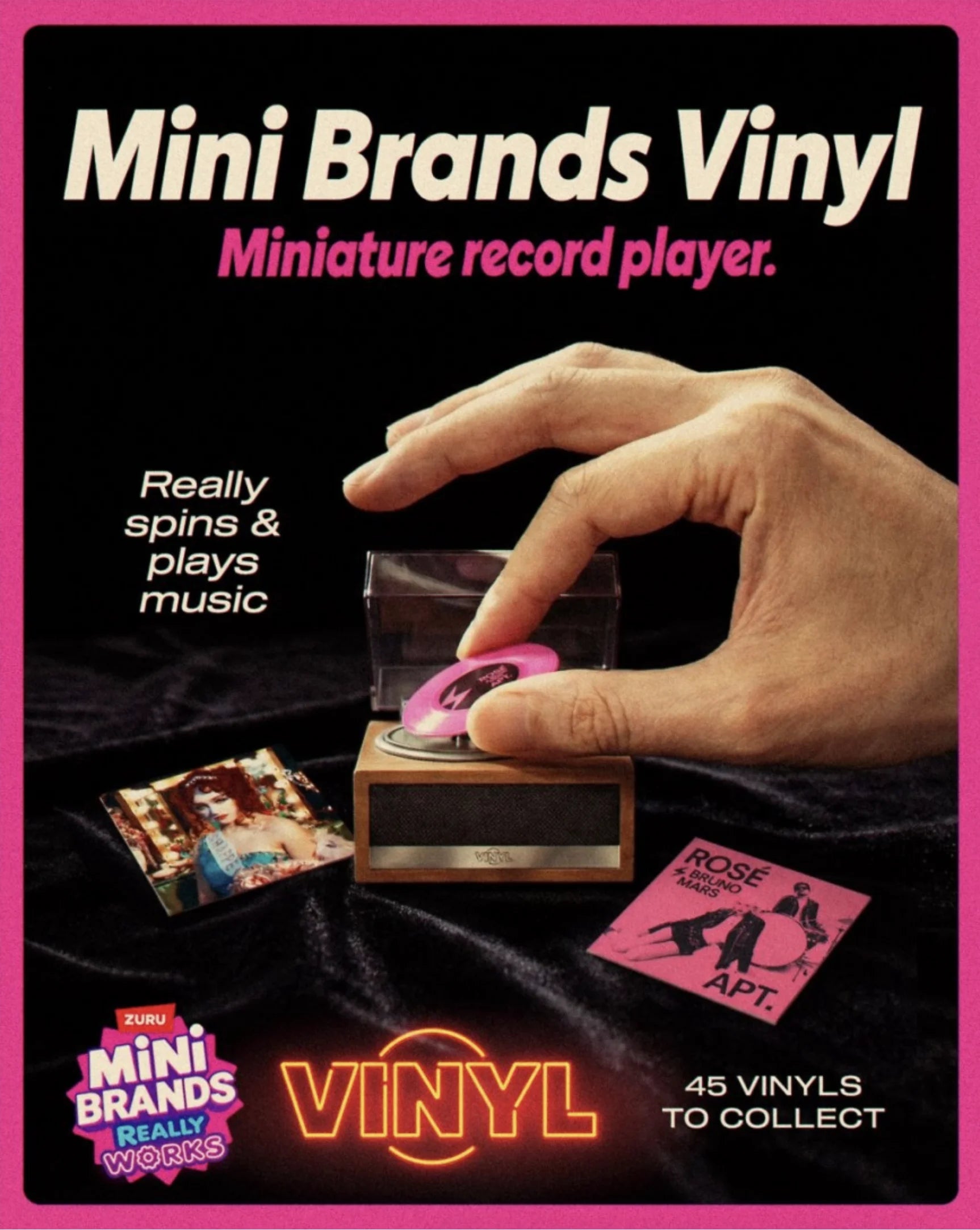 Mini Brands Vinyl Player Blind Box Plays Music Surprise Ball Toy