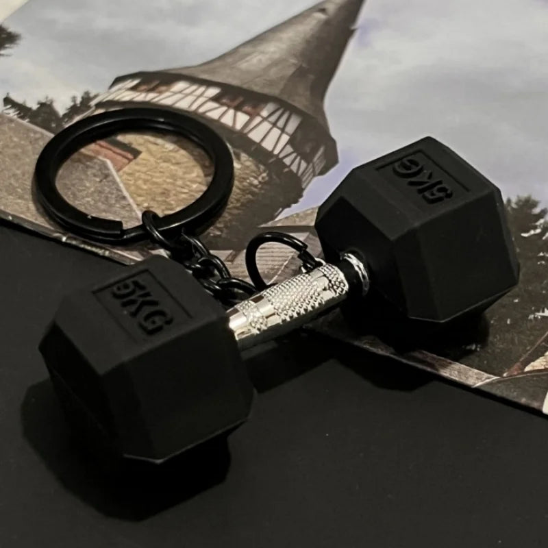Dumbbell Keychain