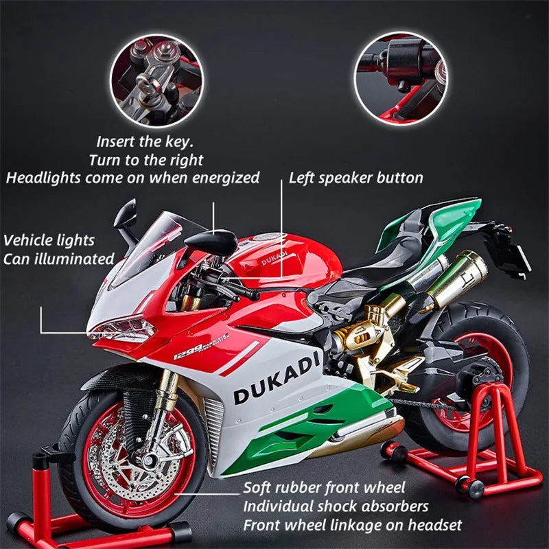 Key Start  Sports Motorcycle With Spray Sound Light