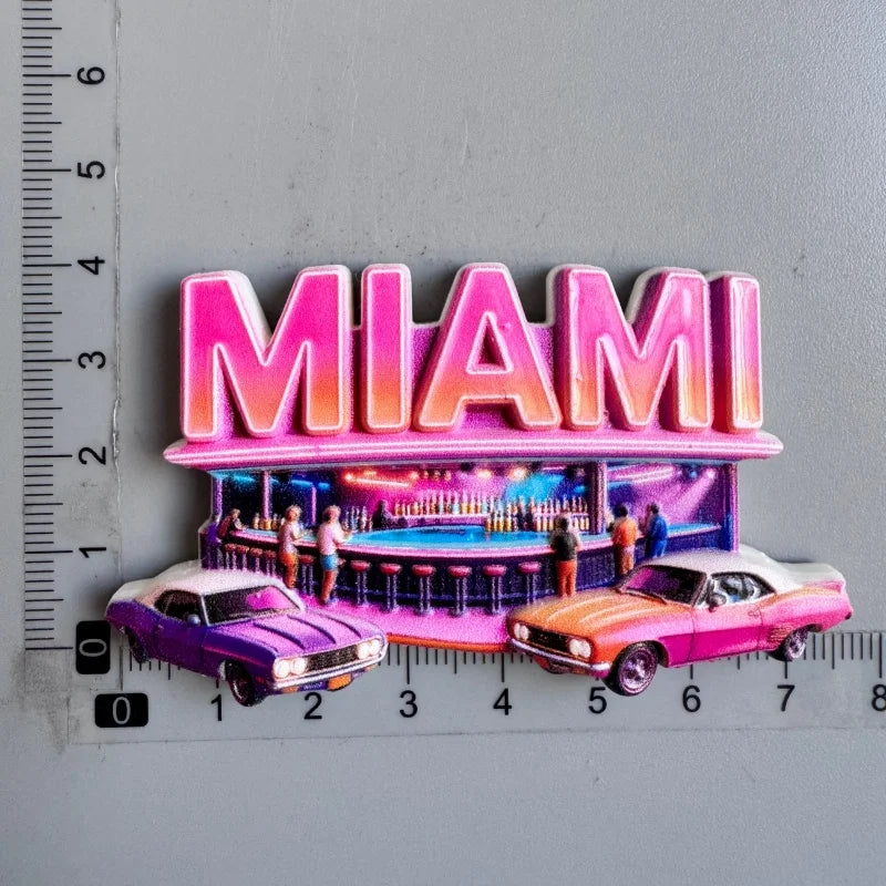 Miami Sunset  magnet fridge