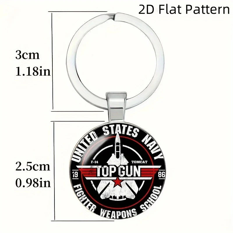 Top Gun Navy Zinc Alloy Keychain
