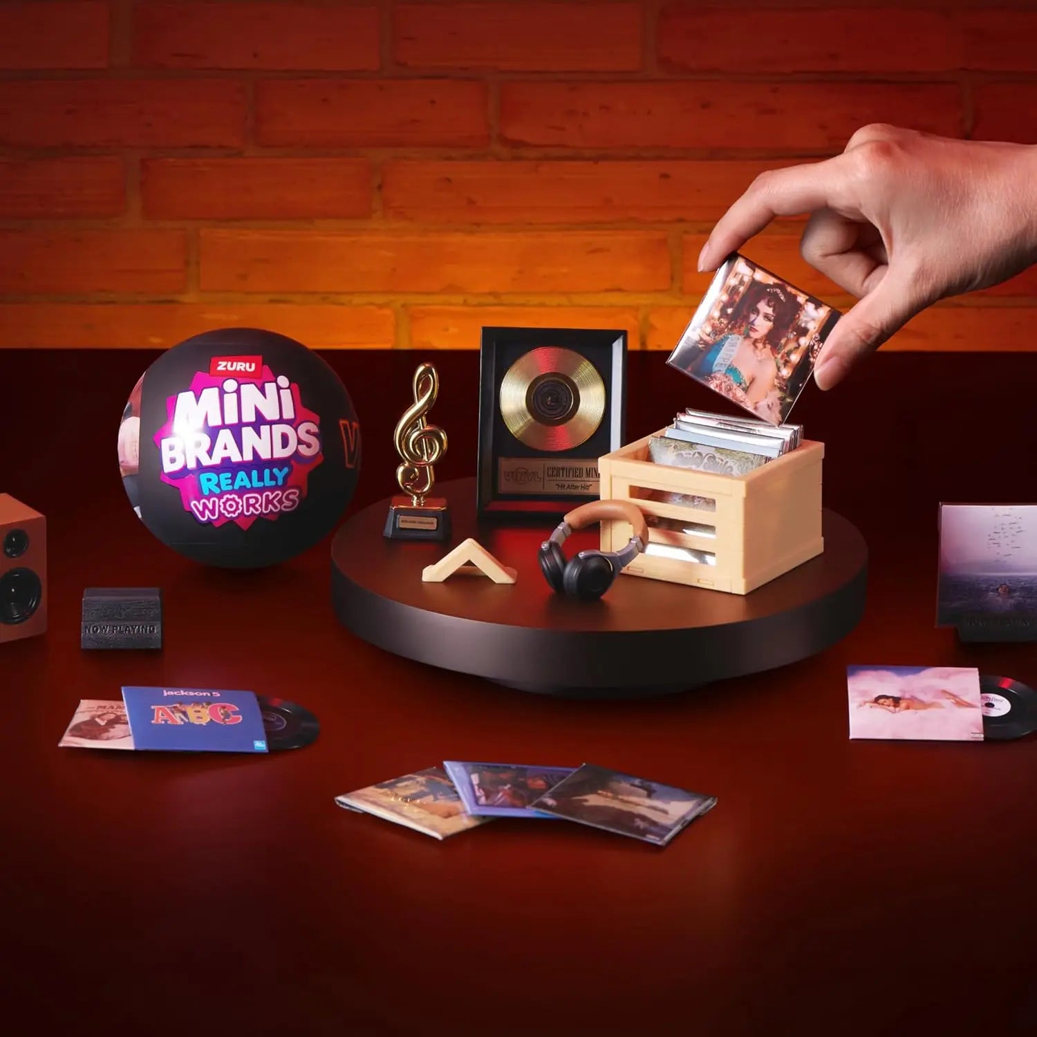 Mini Brands Vinyl Player Blind Box Plays Music Surprise Ball Toy