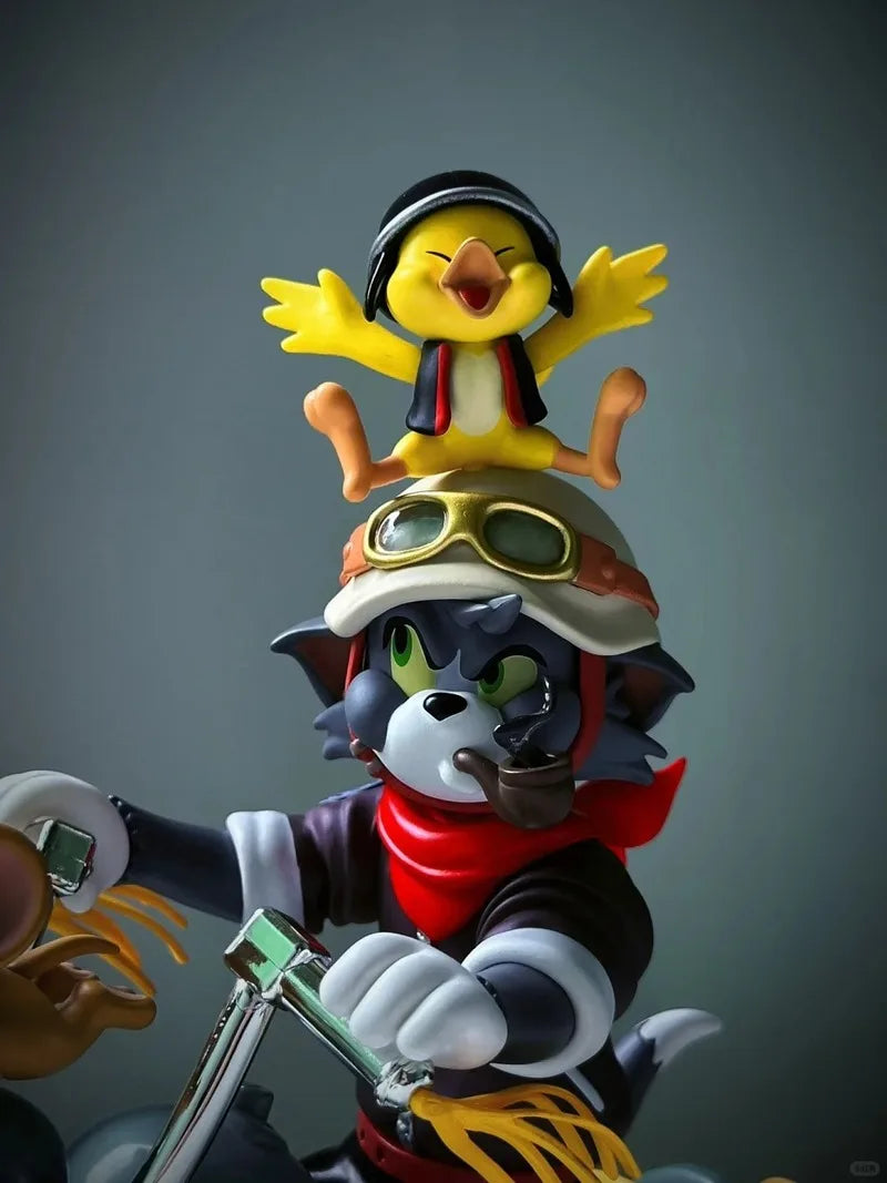 Tom And Jerry Action Figure Retro Motorcycle