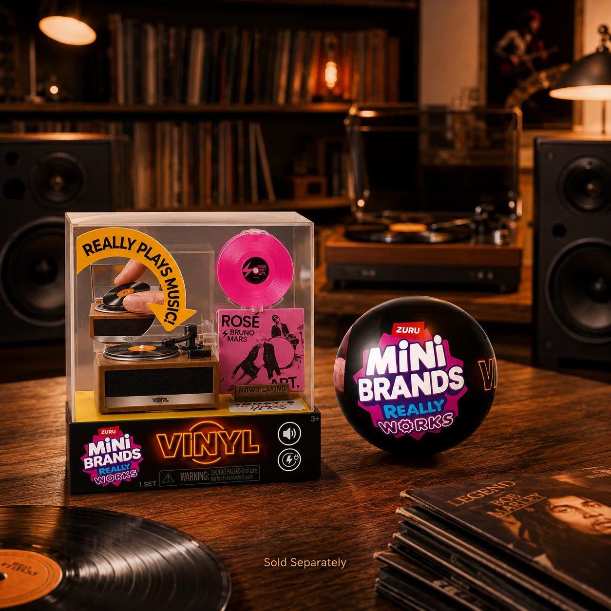 Mini Brands Vinyl Player Blind Box Plays Music Surprise Ball Toy