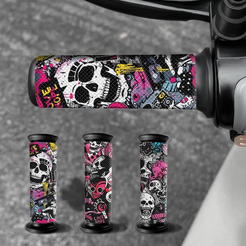 2PCS Graffiti Skull Motorcycle Stickers